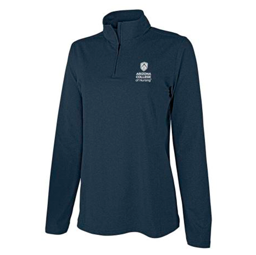 Picture of Ladies 1/4 Zip Navy Heather